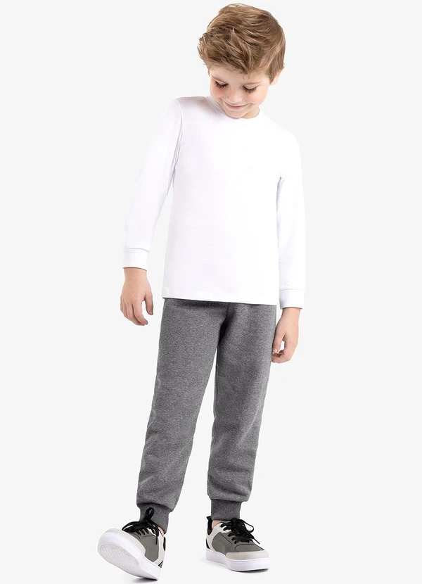 Rovi Kids - Camiseta Menino Manga Longa Básica Branco 3