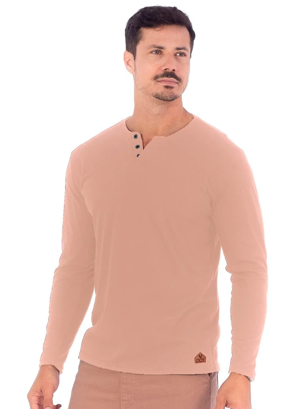 Decoy - Camiseta Masculina Manga Longa Bege