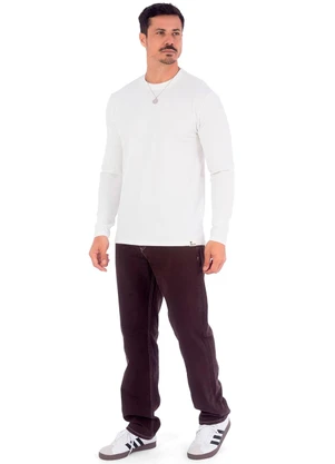 Decoy - Camiseta Masculina Manga Longa em Favinho Bege - DECOY