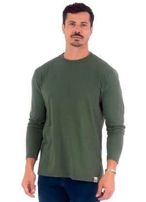 Decoy - Camiseta Masculina Manga Longa Piquet Verde - DECOY