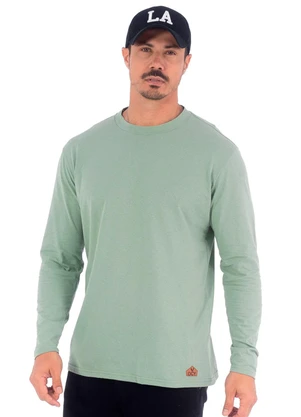 Decoy - Camiseta Masculina Manga Longa Piquet Verde - DECOY