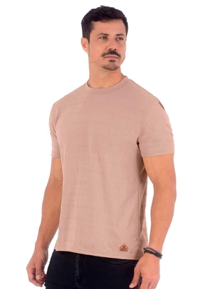 Decoy - Camiseta Masculina Manga Média Piquet Bege - DECOY