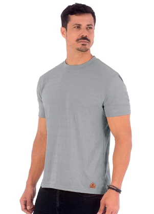 Decoy - Camiseta Masculina Manga Média Piquet Cinza - DECOY