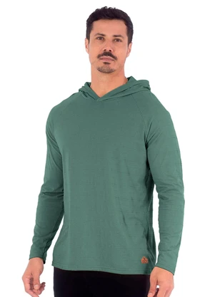 Decoy - Camiseta Masculina Piquet Raglan com Capuz Verde - DECOY