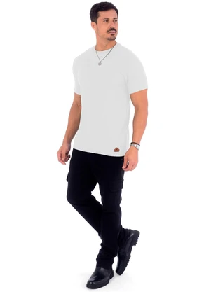 Decoy - Camiseta Masculina Ribana Termal com Termo Bege - DECOY
