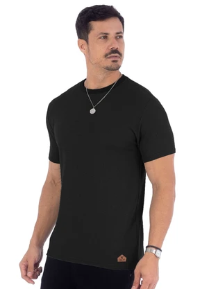 Decoy - Camiseta Masculina Ribana Termal com Termo Preto - DECOY