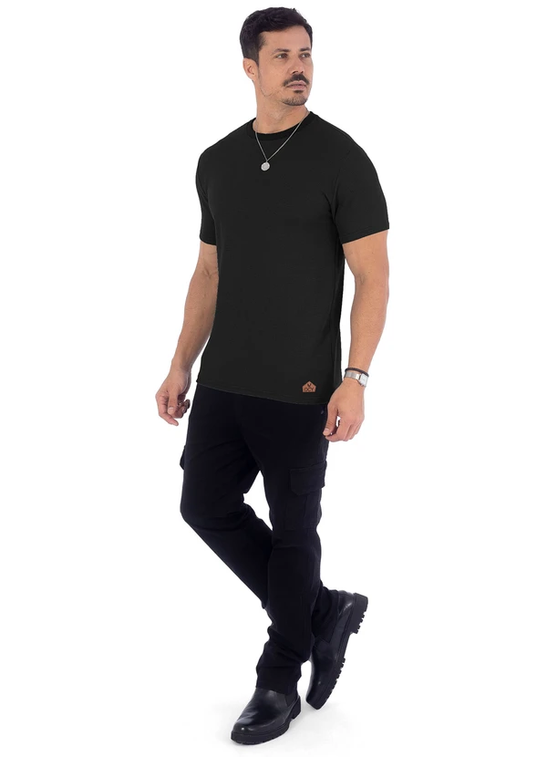 Decoy - Camiseta Masculina Ribana Termal com Termo Preto 2