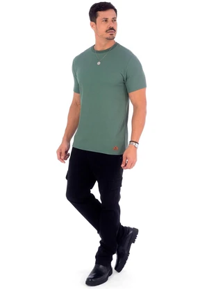 Decoy - Camiseta Masculina Ribana Termal com Termo Verde - DECOY