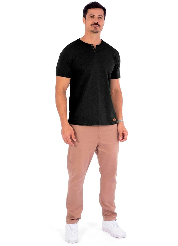 Decoy - Camiseta Masculina Trabalhada Preto 2