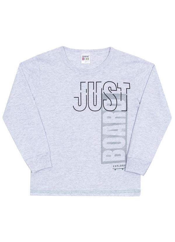 Sempre Kids - Camiseta Masculino Clean Cinza