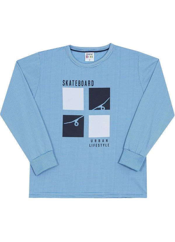 Sempre Kids - Camiseta Masculino Skateboard Azul