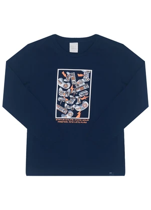 Pulla Bulla - Camiseta Meia Malha Azul - PULLA BULLA