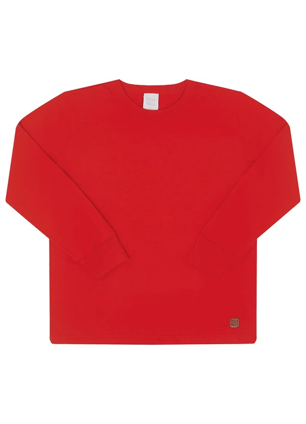 Camiseta Meia Malha Basica Vermelho Pulla Bulla