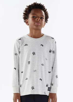 Pulla Bulla - Camiseta Meia Malha Cinza - PULLA BULLA