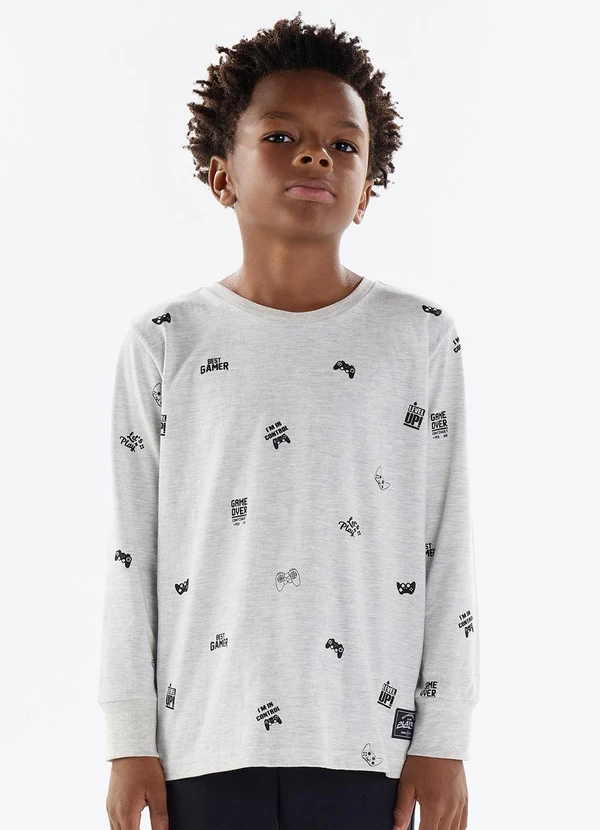 Pulla Bulla - Camiseta Meia Malha Cinza