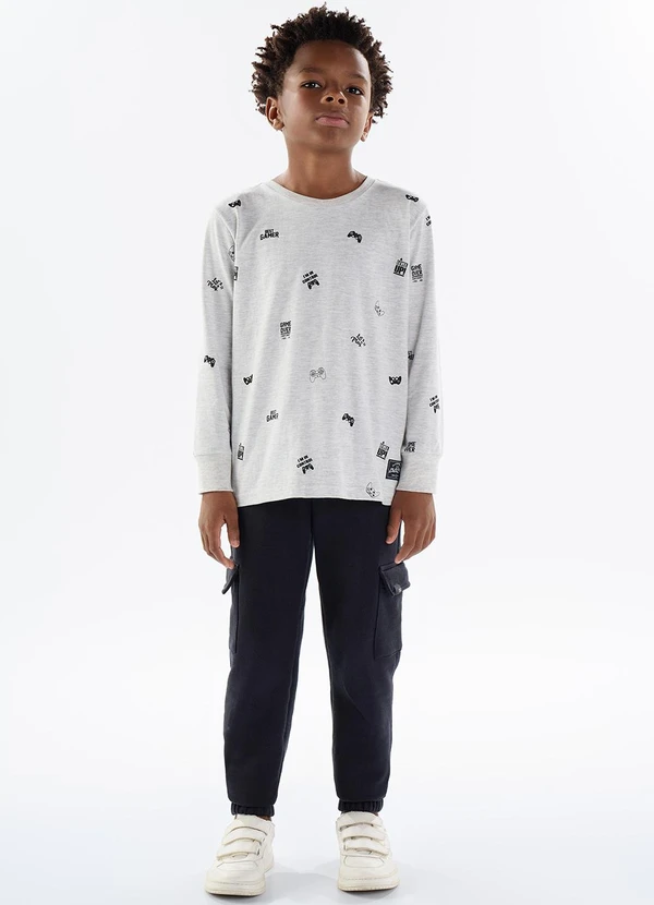 Pulla Bulla - Camiseta Meia Malha Cinza 2