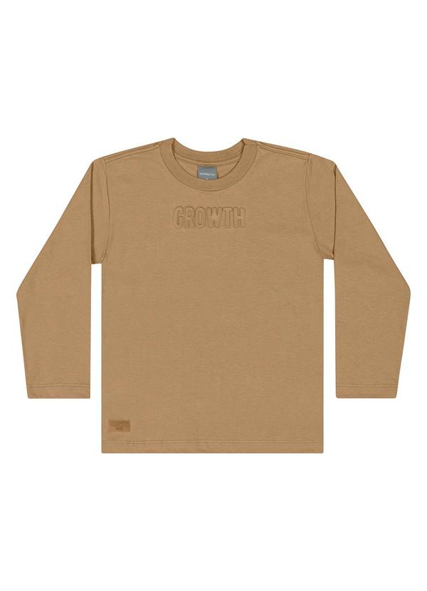 Quimby - Camiseta Meia Malha Infantil Unissex Marrom