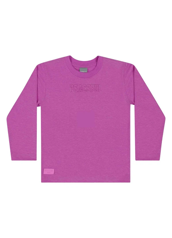 Quimby Camiseta Meia Malha Infantil Unissex Roxo