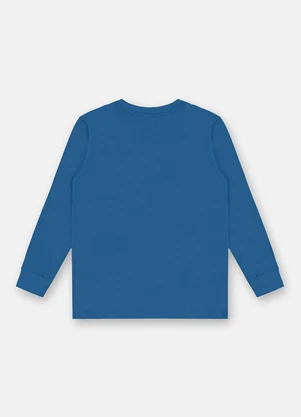 Up Baby - Camiseta Meia Malha Manga Longa Azul - UP BABY