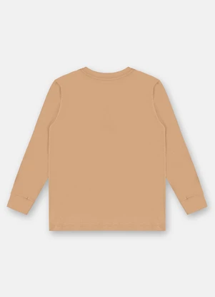 Up Baby - Camiseta Meia Malha Manga Longa Marrom - UP BABY
