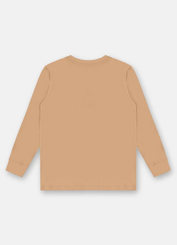 Up Baby - Camiseta Meia Malha Manga Longa Marrom 2