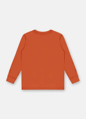 Up Baby - Camiseta Meia Malha Manga Longa Marrom - UP BABY