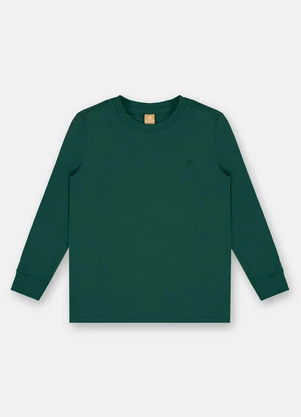 Up Baby - Camiseta Meia Malha Manga Longa Verde - UP BABY