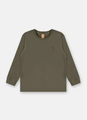 Up Baby - Camiseta Meia Malha Manga Longa Verde - UP BABY