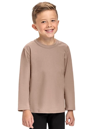 Bee Loop - Camiseta Meia Malha Menino Marrom - BEE LOOP