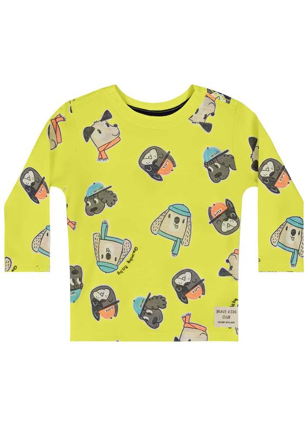 Quimby - Camiseta Meia Malha para Bebê Menino Verde