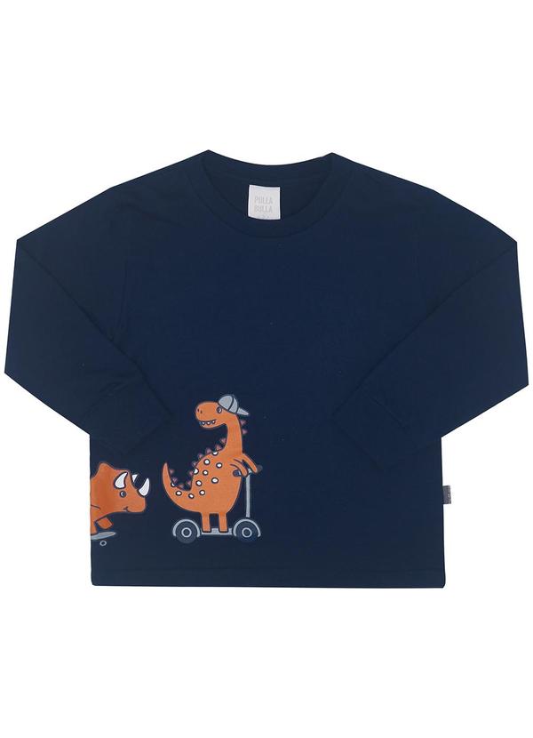 Pulla Bulla - Camiseta Meia Malha Ramada Azul