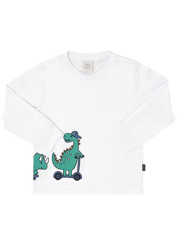 Pulla Bulla - Camiseta Meia Malha Ramada Branco