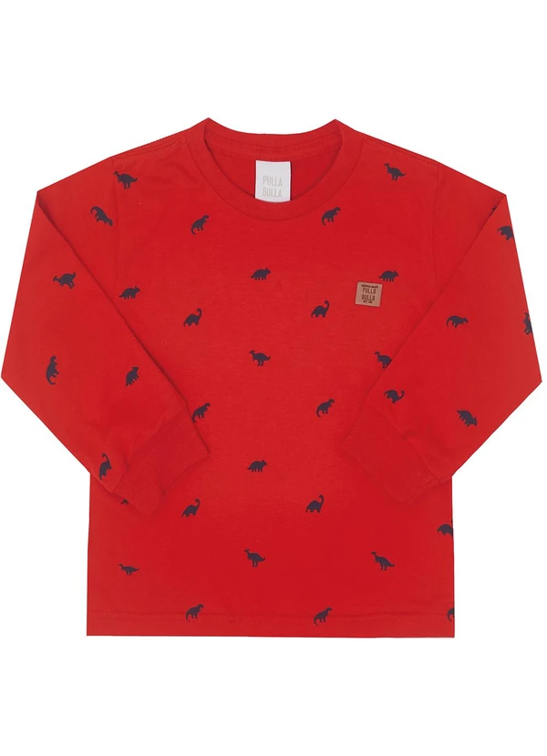 Pulla Bulla Camiseta Meia Malha Vermelho