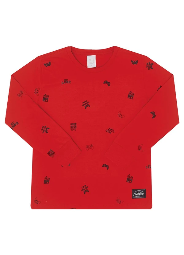 Pulla Bulla - Camiseta Meia Malha Vermelho