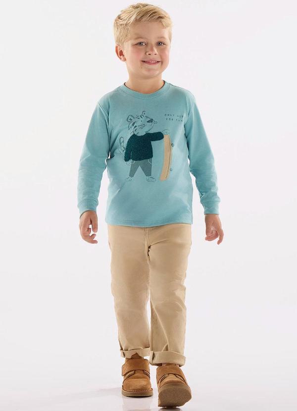 Up Baby - Camiseta Menino com Bordado Azul 2