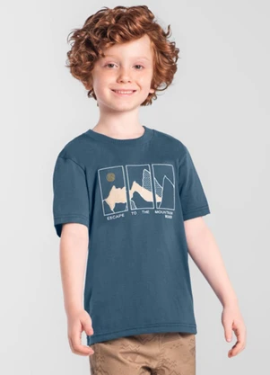 Brandili Mundi - Camiseta Menino de Montanha Azul - BRANDILI MUNDI