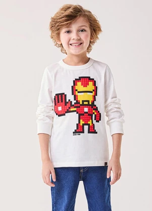 Bimbi - Camiseta Menino do Homem de Ferro Marvel Rosa - BIMBI