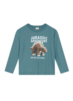 Brandili - Camiseta Menino em Malha Azul - BRANDILI