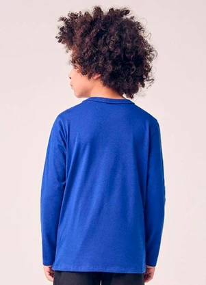 Youccie - Camiseta Menino Infantil Azul Básica - YOUCCIE