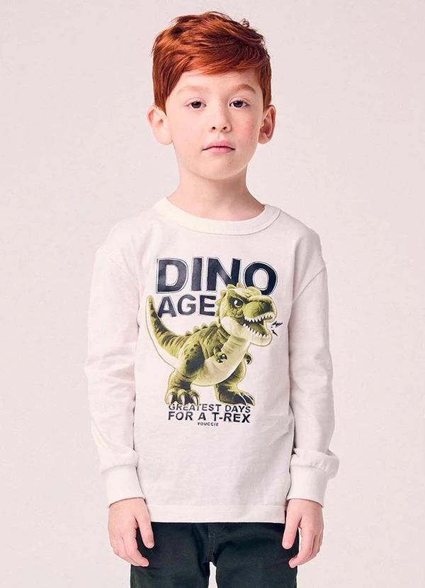 Youccie - Camiseta Menino Infantil de T-Rex