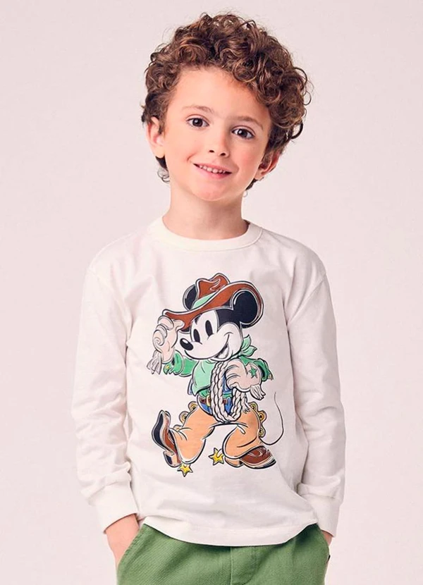 Youccie - Camiseta Menino Infantil do Cowboy Mickey