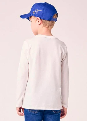 Youccie - Camiseta Menino Infantil Off White Básica - YOUCCIE