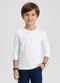Rovi Kids - Camiseta Manga Longa Básica Meia Malha Verde - variação: Branco