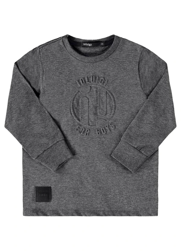 Ioluig - Camiseta Menino Manga Longa For Boys Cinza 3