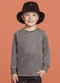 Ioluig - Camiseta Menino Manga Longa For Boys Preto - variação: Cinza