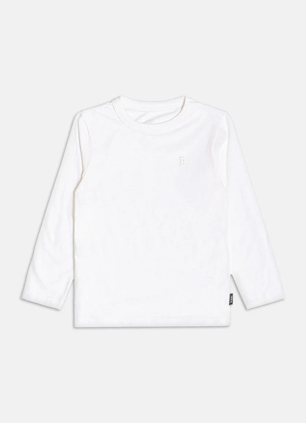 Bimbi - Camiseta Menino Manga Longa Off Básica Rosa