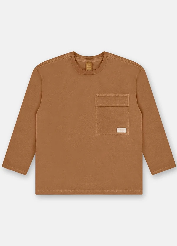 Up Baby - Camiseta Menino Meia Malha Marrom 3