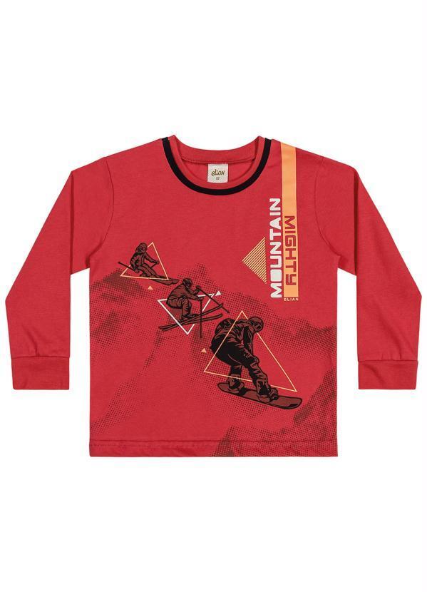 Elian - Camiseta Menino Montanha Vermelho