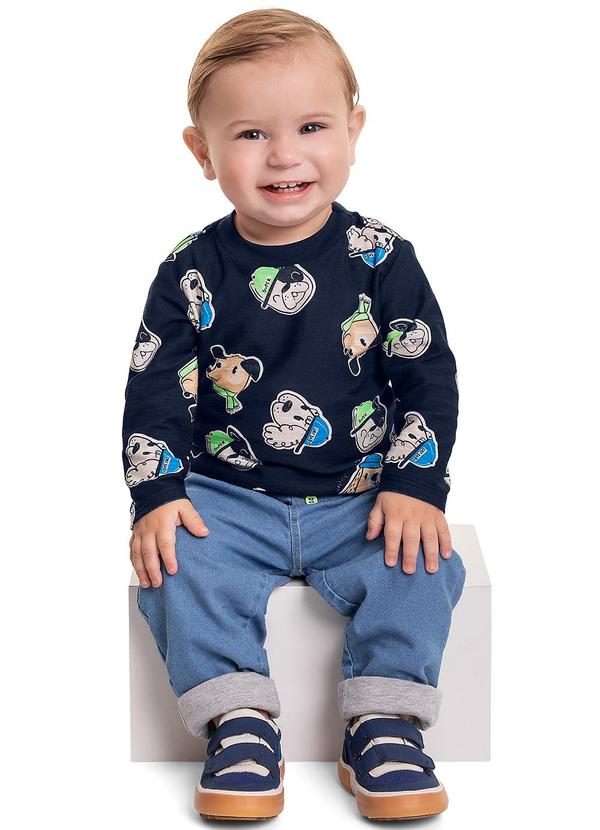 Quimby - Camiseta para Bebê Menino Azul 2