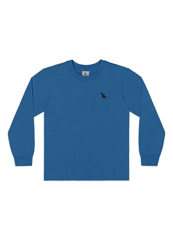 Quimby - Camiseta para Menino Manga Longa Azul